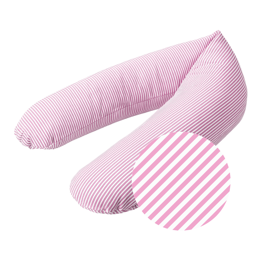 Roze na pruge jastuk za trudnice i dojenje