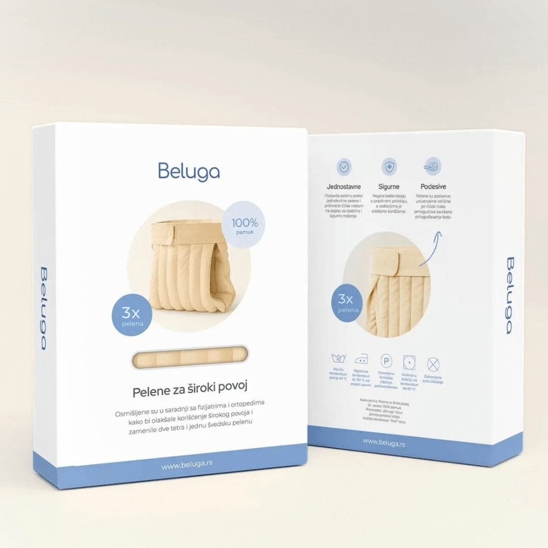 Beluga pelene za siroki povoj