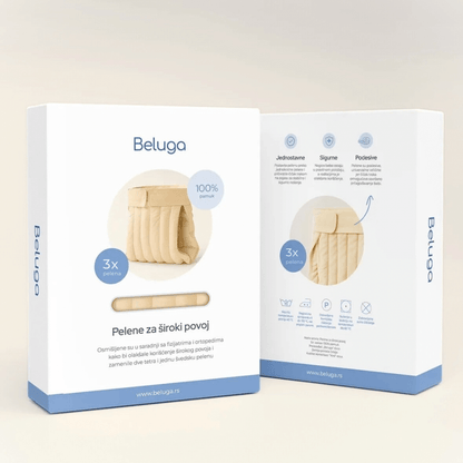 Beluga pelene za siroki povoj